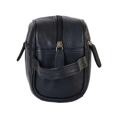 Leather Toiletry Bag Black - Geelong - Greenwood Leather