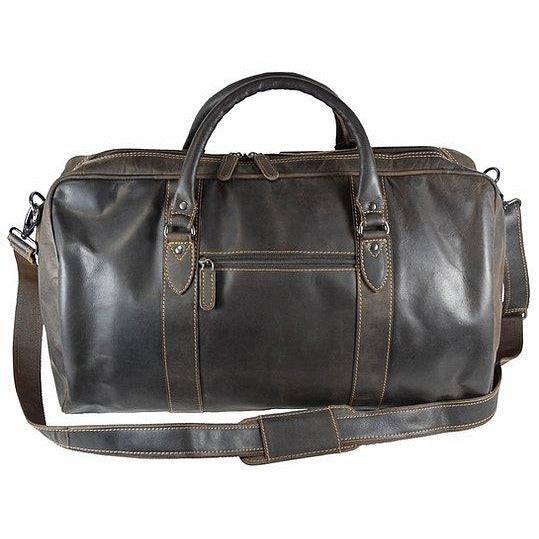 Wilson Leather Weekender Bag – Casual Travel & Holiday Bag (Brown) | Greenwood Leather GW12795