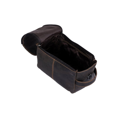 Leather Travel Wash Bag Darwin Sandal - Greenwood Leather