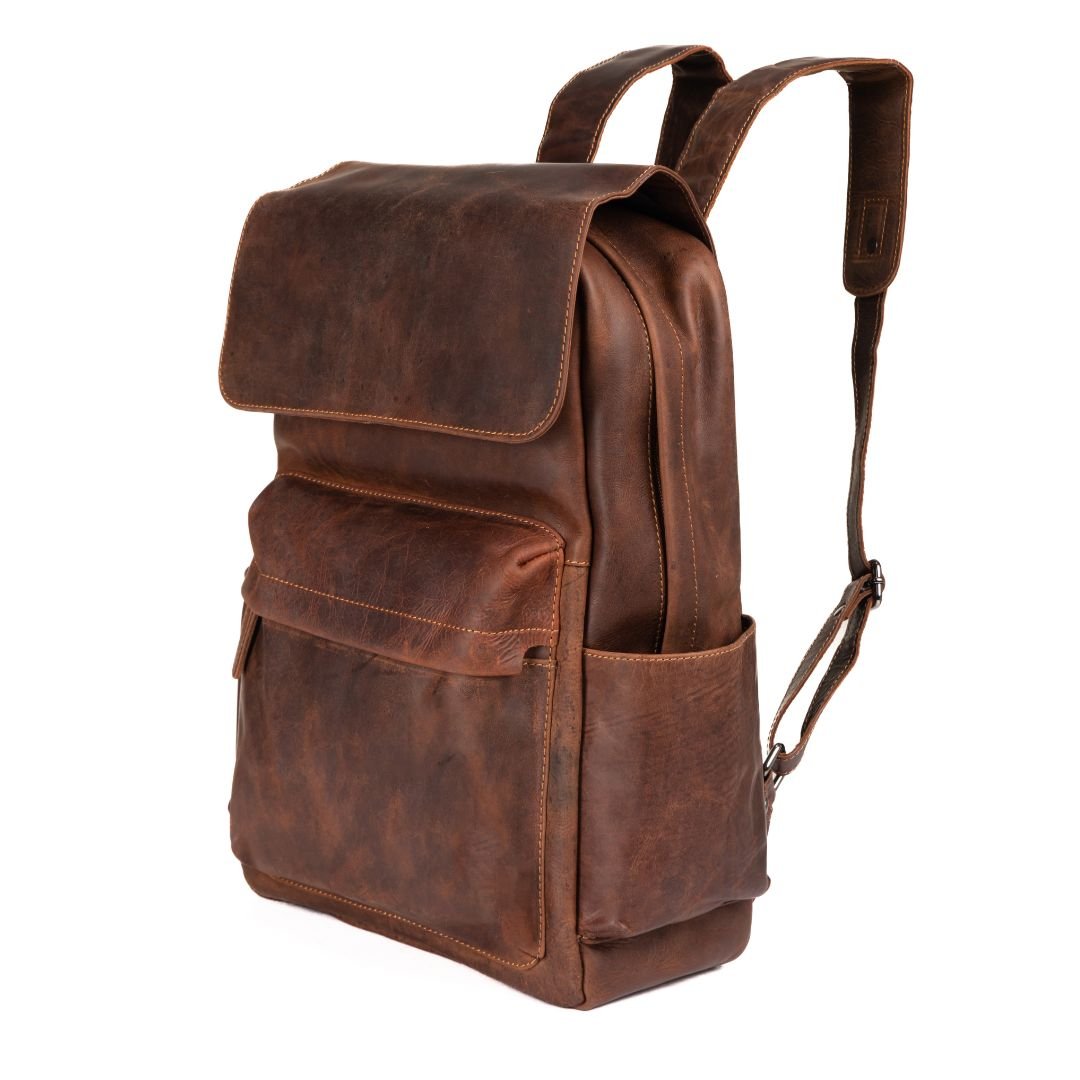 Leather Vintage Backpack Scott - Unisex - Greenwood Leather