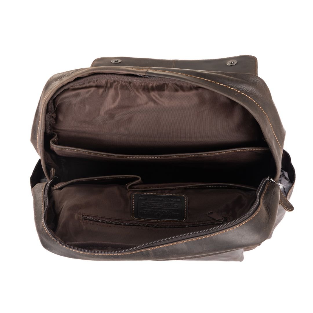 Leather Vintage Backpack Scott - Unisex - Greenwood Leather