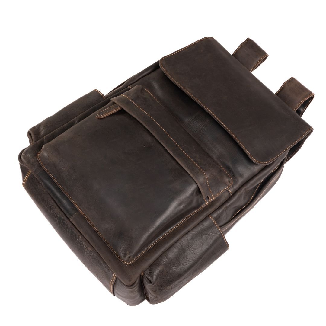 Leather Vintage Backpack Scott - Unisex - Greenwood Leather