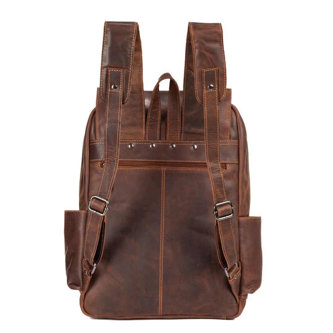 Leather Vintage Backpack Scott - Unisex - Greenwood Leather