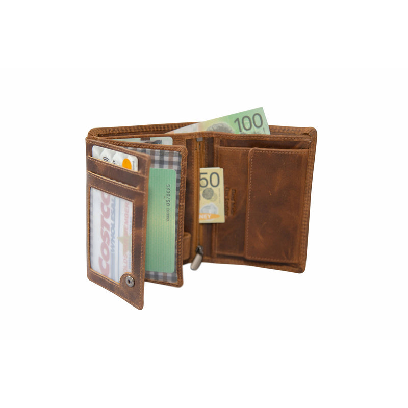 RFID Leather Wallet Melton - Camel - Greenwood Leather