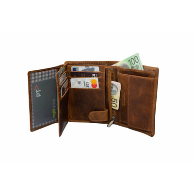RFID Leather Wallet Melton - Camel - Greenwood Leather