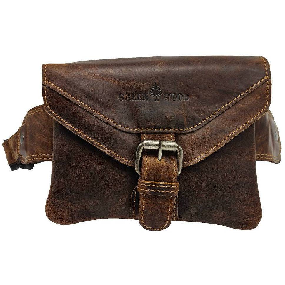 Leather Women Waist Pack Jax - Camel - Greenwood Leather