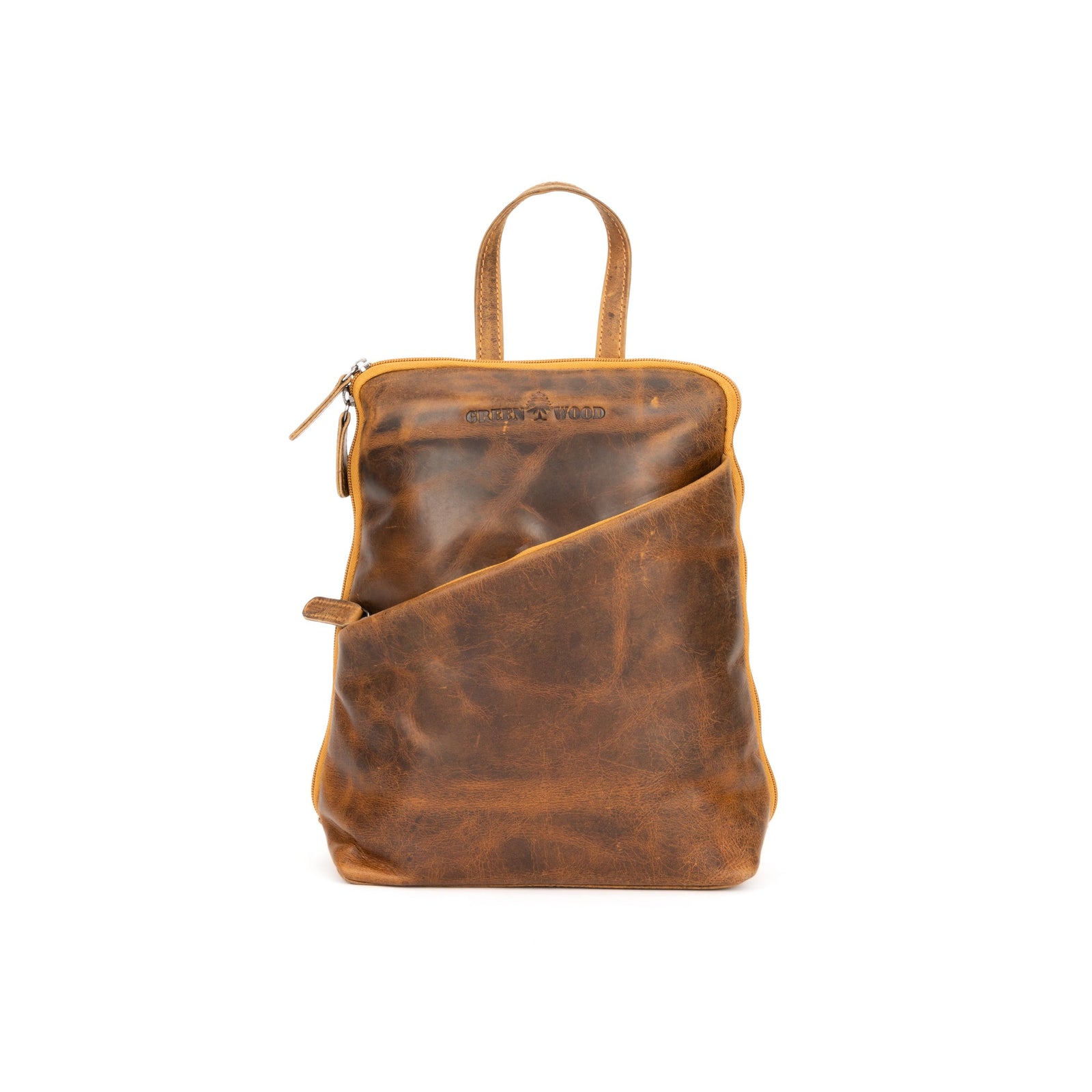 Leather Women's Backpack Claire - Camel - Greenwood Leather