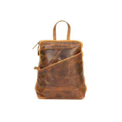 Leather Women's Backpack Claire - Camel - Greenwood Leather