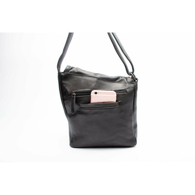 Leather Small Cross Body/sling bag Coruna - Black - Greenwood Leather