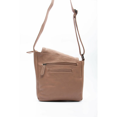 Leather Small Cross Body/sling bag Coruna - Taupe - Greenwood Leather