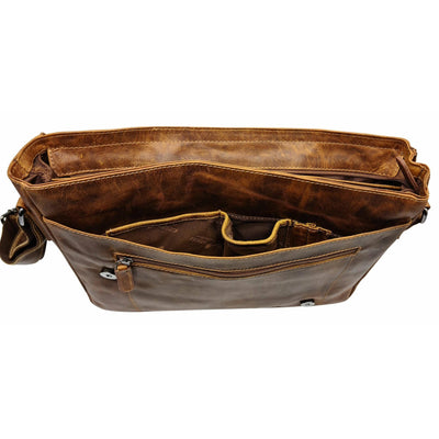 Leather Shoulder Bag - Martin Camel - Greenwood Leather