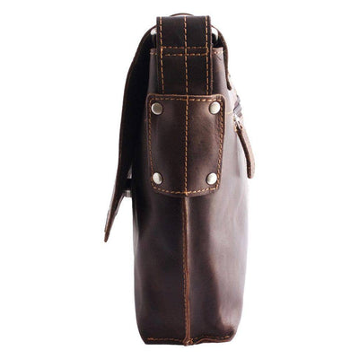 Vintage Messenger Christoph - Brown - Unisex - Greenwood Leather