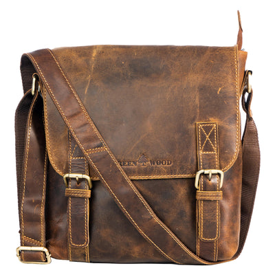 Leather Shoulder Bag Brown Rowville - Greenwood Leather