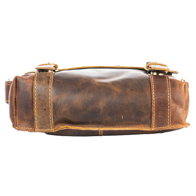 Leather Shoulder Bag Brown Rowville - Greenwood Leather