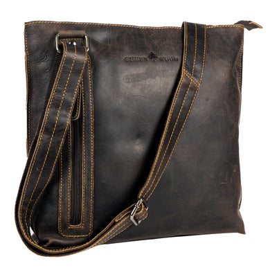 Women Shoulder Bag Brown - Skylar - Greenwood Leather