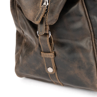 The Weekender Duffle Bag - Brown - Greenwood Leather