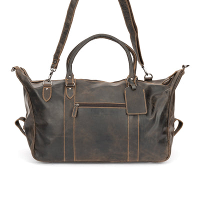 The Weekender Duffle Bag - Brown - Greenwood Leather