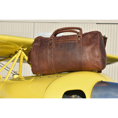 Wilson Leather Weekender Bag – Casual Travel & Holiday Bag (Sandal) | Greenwood Leather GW12795 - Greenwood Leather