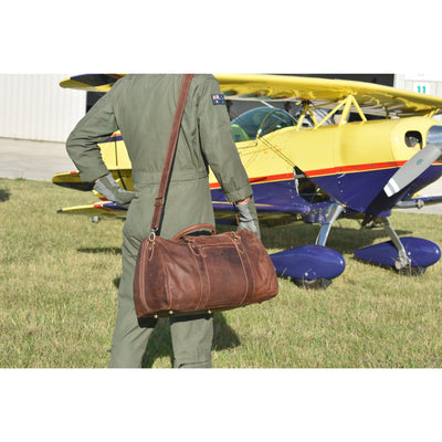 Wilson Leather Weekender Bag – Casual Travel & Holiday Bag (Sandal) | Greenwood Leather GW12795 - Greenwood Leather