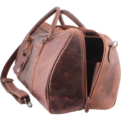 Wilson Leather Weekender Bag – Casual Travel & Holiday Bag (Sandal) | Greenwood Leather GW12795 - Greenwood Leather