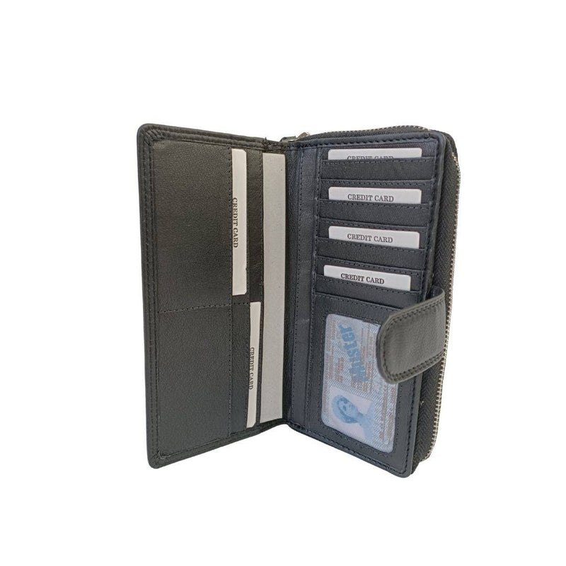 Leather Wallet Black Nova - Greenwood Leather