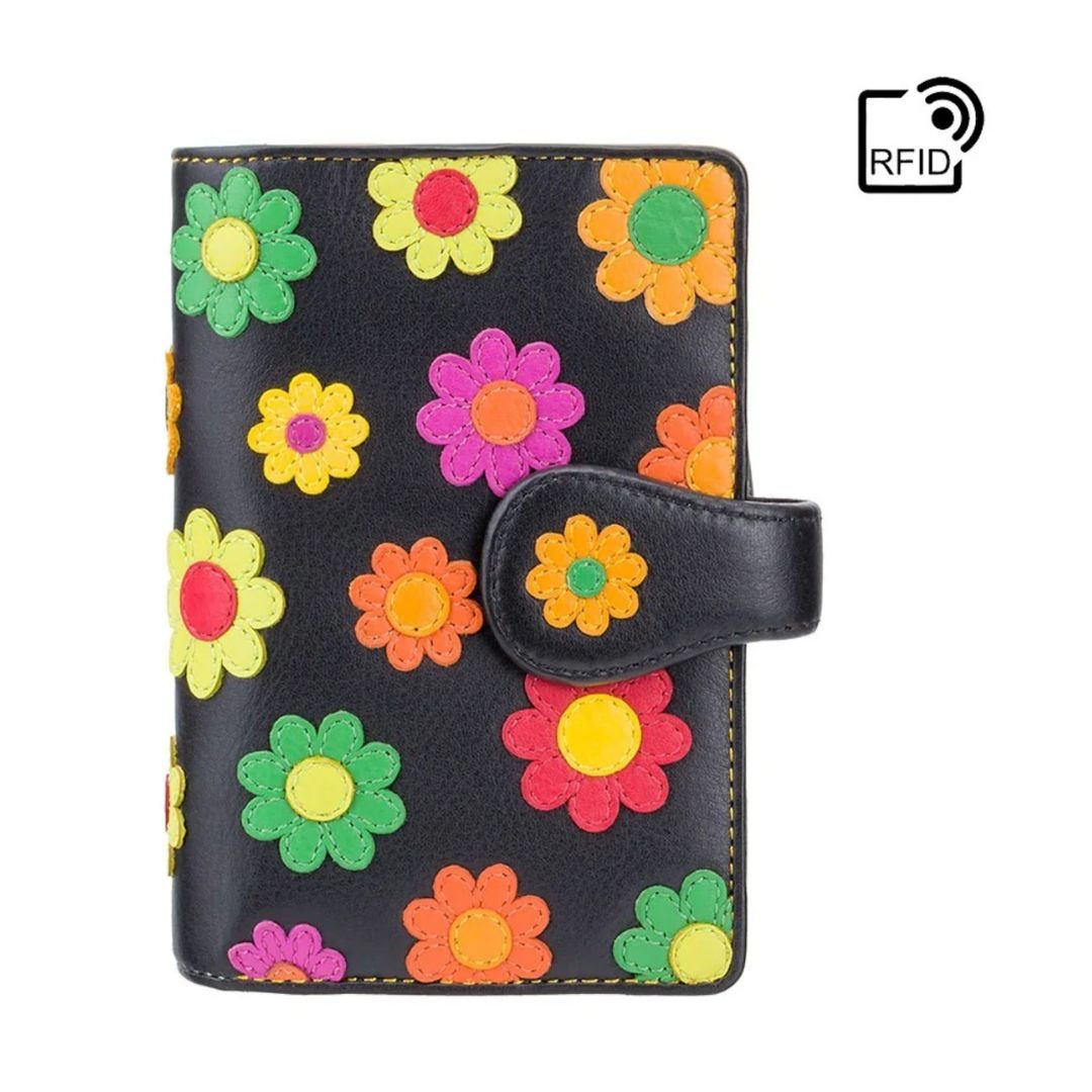 WOMEN'S CASH & COIN WALLET - THE FLOWER - Greenwood Leather
