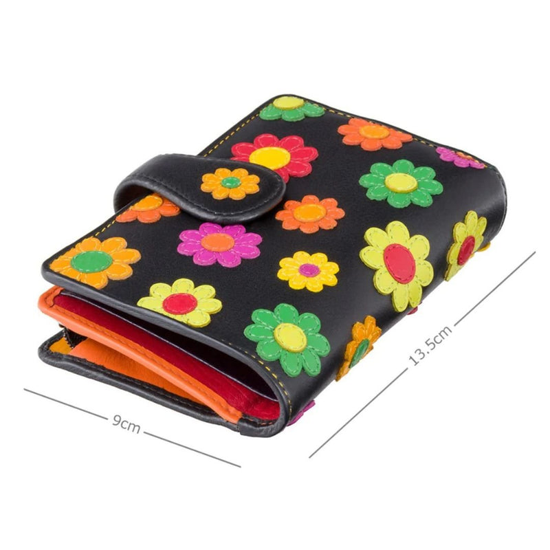 WOMEN'S CASH & COIN WALLET - THE FLOWER - Greenwood Leather