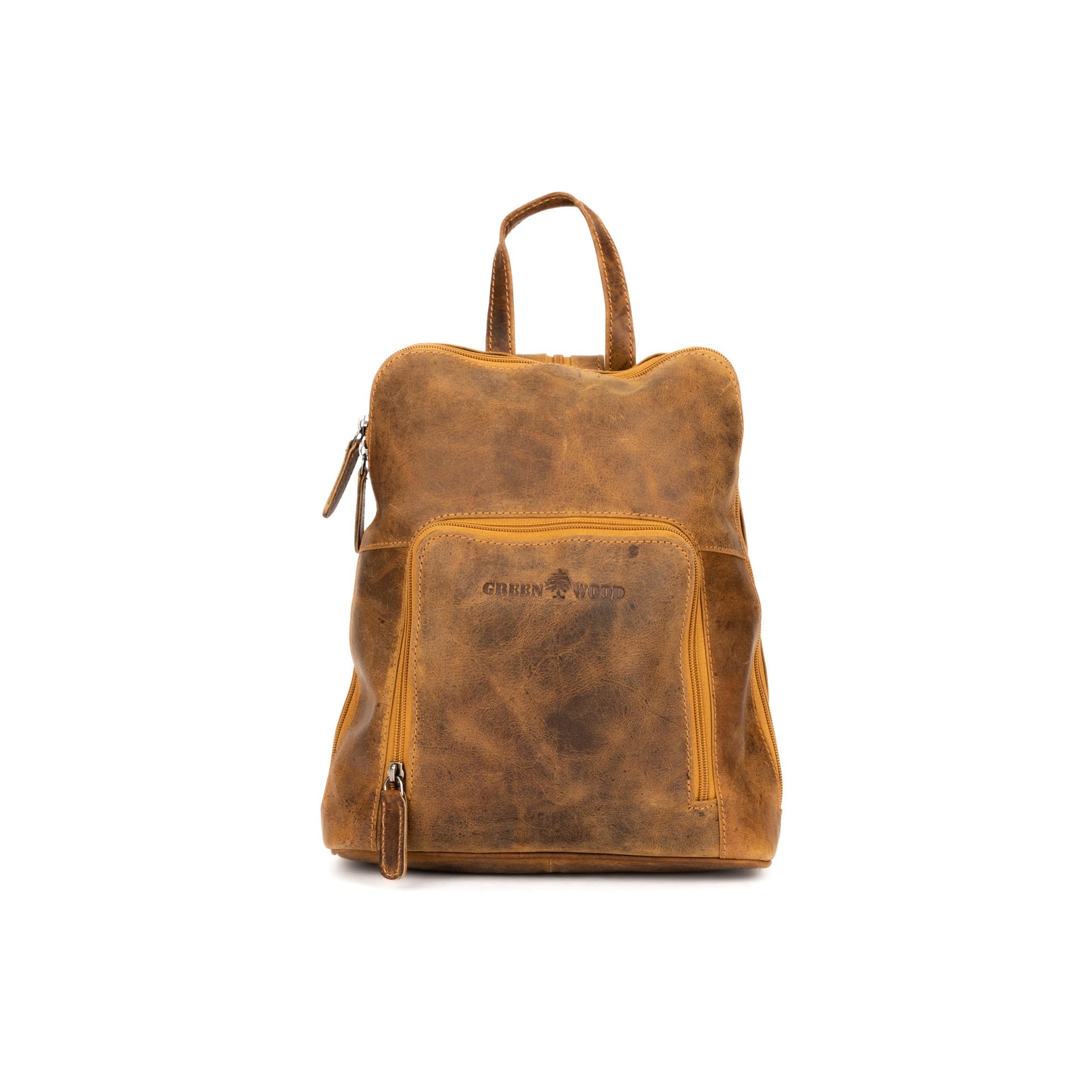 Womens Leather Backpack Sunbury - Camel - Greenwood Leather