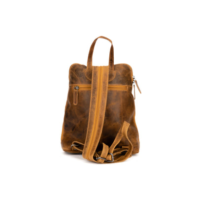 Womens Leather Backpack Sunbury - Camel - Greenwood Leather